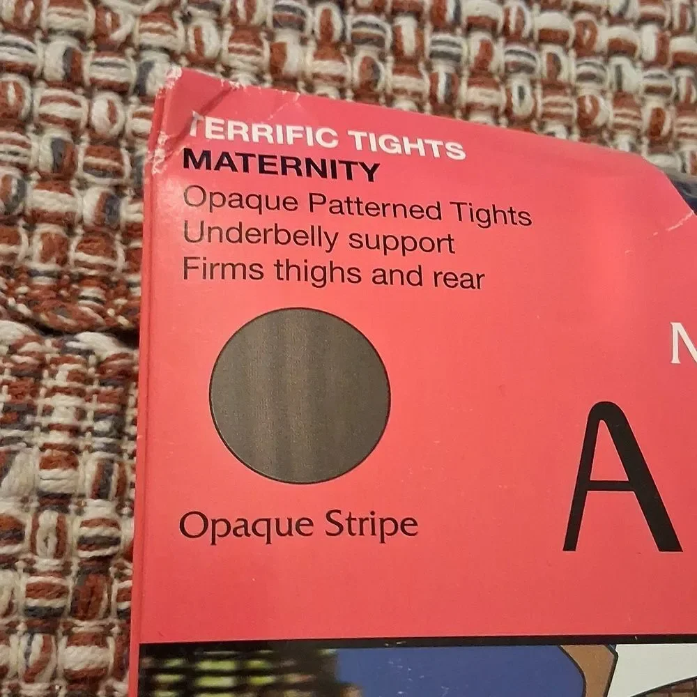 ASSETS by Sara Blakely Marvelous Mama Maternity Terrific Tights Black Size 3